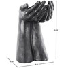 Deco 79 Polystone Hands Open Sculpture, 10" x 9" x