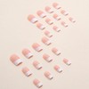 Acrylic Press on Nails Medium Square Fake Nails White French
