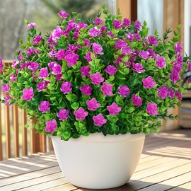 Yastouay 22 Bundles Artificial Flowers for Outdoors, Fake Outdoor Flowers UV Resistant, Faux Plastic Greenery Plants for Outdoor Front Porch Hanging Garden Window Box Farmhouse Home Indoor Decor