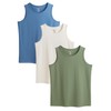 The Essentials Wardrobe Ladies TEW 3 Pack Vest - Khaki