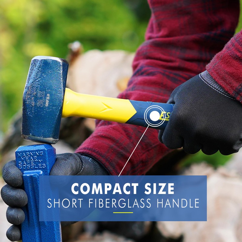 ESTWING Sure Strike Drilling/Crack Hammer - 3-Pound USA Made Sledge