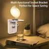 WILAOIYOOU Outlet Shelf, Bathroom Wall Holder with Built-in Cable Management,
