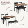 GAOMON Dining Table Set for 4 with Upholstered Bench and