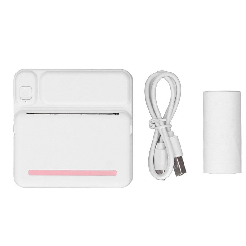Mini Thermal Printer HD Print 200dpi Resolution Inkless Rechargeable Portable