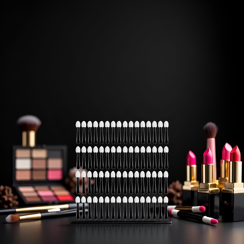 100Pcs Black White Small Eyeshadow Applicators Eye Shadow Sponge Applicator