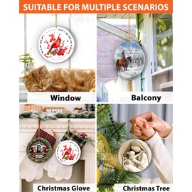 Red Cardinal Christmas Ornaments 2024 - Cardinal Ornaments for Christmas Tree Cardinal Christmas Decorations Keepsake Memorial Gifts for Women Family