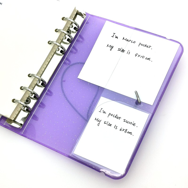 A6/ A5 6-Holes Colorful PP Cover Round Ring Binder Personal