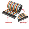 sourcing map IDC Ribbon Cable Coloured Rainbow Wire 40 Pins