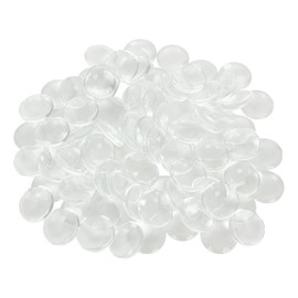 200 PCS Transparent Glass cabochons 1 inch Glass Dome Cabochons Crystal Clear Round Cabochon Non-calibrated Round 1 inch/25mm Round Cabochons Tiles for Craft Cameo Pendants Photo Jewelry Necklaces1