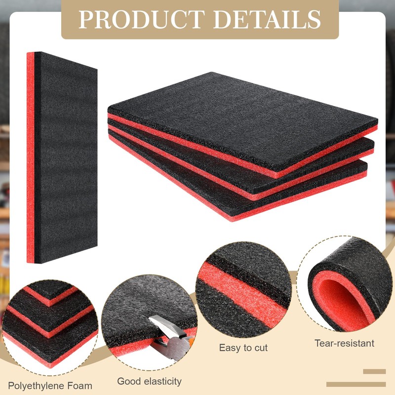 Frienda 3 Pcs Tool Box Foam Organizers, 18 x 12