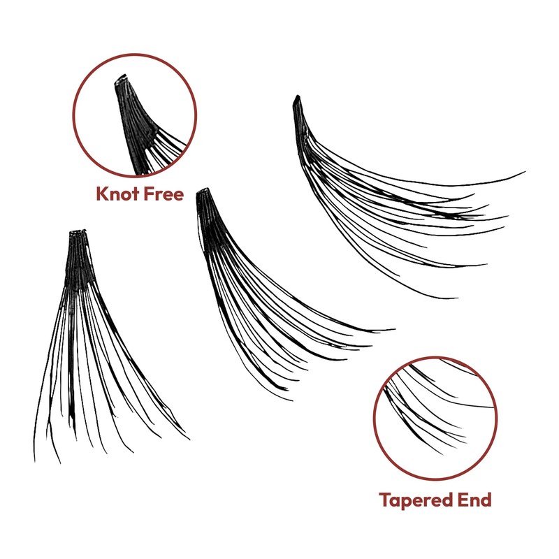 iENVY False Eyelashes Deep C Curl Individual Lashes Natural Finish