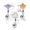Agrewd 3PCS Halloween Rook Earrings 16G Silver Rook Eyebrow Jewelry