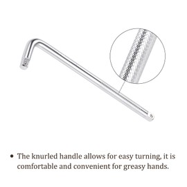 Kozelo Breaker Bar - [1/4 Inch Drive] L Shape Socket Wrench Extension for Car Mechanical Equipment Repair, CR-V Steel