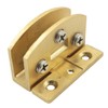 LQ Industrial 2PCS Gold Zinc Alloy Side Mounted Pivot Hinges