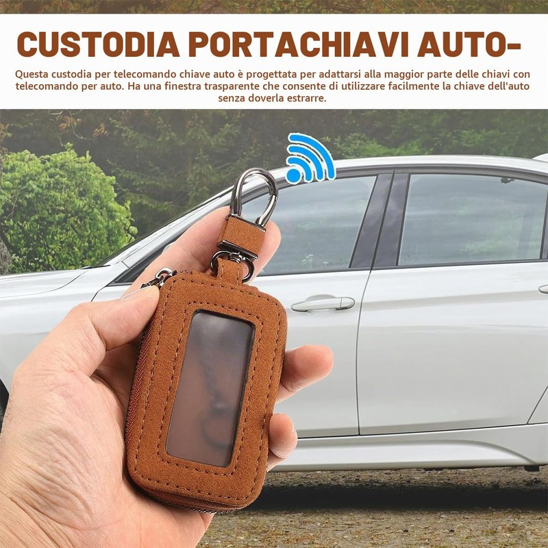JYNXOR Portachiavi Auto in Pelle Sintetica - Custodia Universale Compatibile