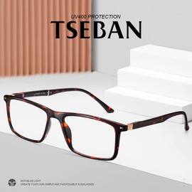 TSEBAN Blue Light Blocking Glasses Lightweight Eyeglasses Frame Filter Blue Ray Computer Game Glasses