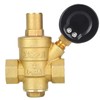 Brass Water Pressure Regulator, DN15, Adjustable with Gauge Meter