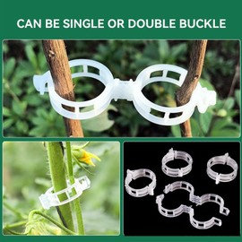 Pack of 100 Tomato Clips, Plant Clips, Plant Clips, Tomato Trellis, Plastic Tomato Clips for Climbing Plants, Flower Clips for Vegetables, Plants Attachment