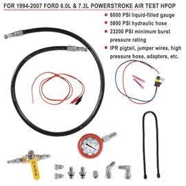 Hpop Test Tool High Pressure & Air Leak Test Gauge Tool Kit Fit for 1994-2007 Ford F250 F350 6.0L & 7.3L Powerstroke