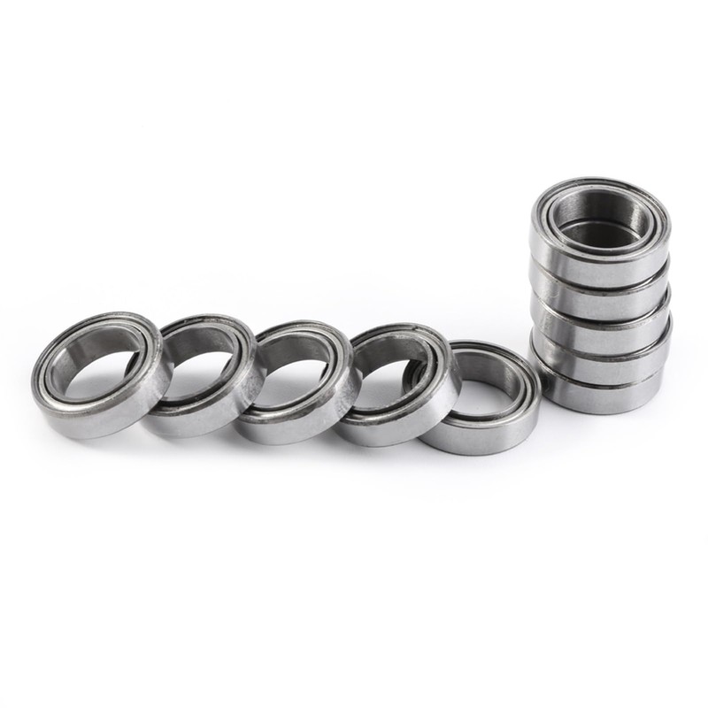 HilBeliFU 10Pcs 10x15x4mm Bearings, Double Shielded 6700ZZ Thin Bearing, Steel