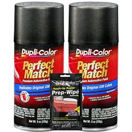 Sherwin-Williams Dupli-Color BGM0595 Metallic Iridium Perfect Match Automotive Paint (8 oz) Compatible with GM Vehicles Bundle with Prep Wipe (3 Items)