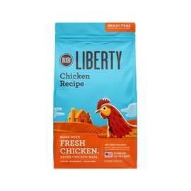 BIXBI Liberty Grain Free Dry Dog Food, Chicken Recipe, 11 lbs - Fresh Meat, No Meat Meal, No Fillers - Gently Steamed & Cooked - No Soy, Corn, Rice or Wheat for Easy Digestion - USA Made