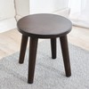 Solid Wood Step Stool Plant Stand Round Footrest 10 inch