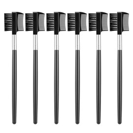 6 Pack Brow Comb, Eyebrow Comb for Women, Eyebrow Brush for Women, Grooming Shaping Brow, Eyelashes Extension, Makeup beginner (Black)