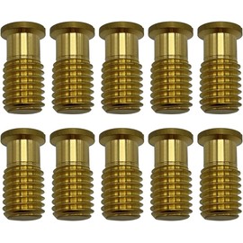 Poolzilla 10 Pack Pool Safety Cover Threaded Brass Insert Screw Bolt for Anchor