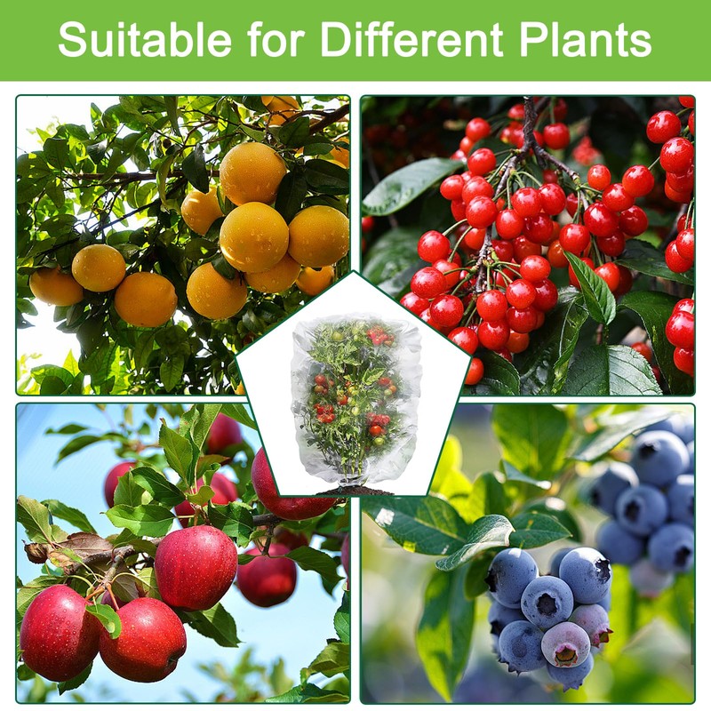 Large Fruit Tree Netting Cover with Drawstring,Bird Plant Barrier Flower