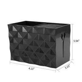 JIAKAI Professional Salon Scissors Box for Stylist Scissors Rack Holder Case. Hairdressing Combs Clips Storage Box (Black)