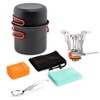 Camping Cookware Set with Camping Stove Folding Spork Cooking Pots