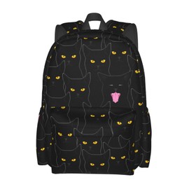 famliihw Black Cat Backpack Bookbag Laptop Backpacks Multipurpose Daypack for Boys Girls School Men Women Travel Hiking