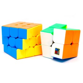 AMGRBCUBO MoYu Meilong 2x2 3x3 Speed Cube Set Meilong 2+3 Professional Magic Cube Stickerless 2 in 1