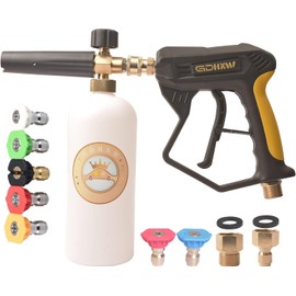 GDHXW X-887 High Pressure Washer Gun with Foam Cannon 2 Adapter 7 Pressure Washer Nozzles,for Car Washing
