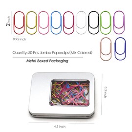 NELJIBEHU 50 Pcs Jumbo Planner Paper Clips 2 inch – Cute Fun Paper Clips, Gifts for Planner Lovers