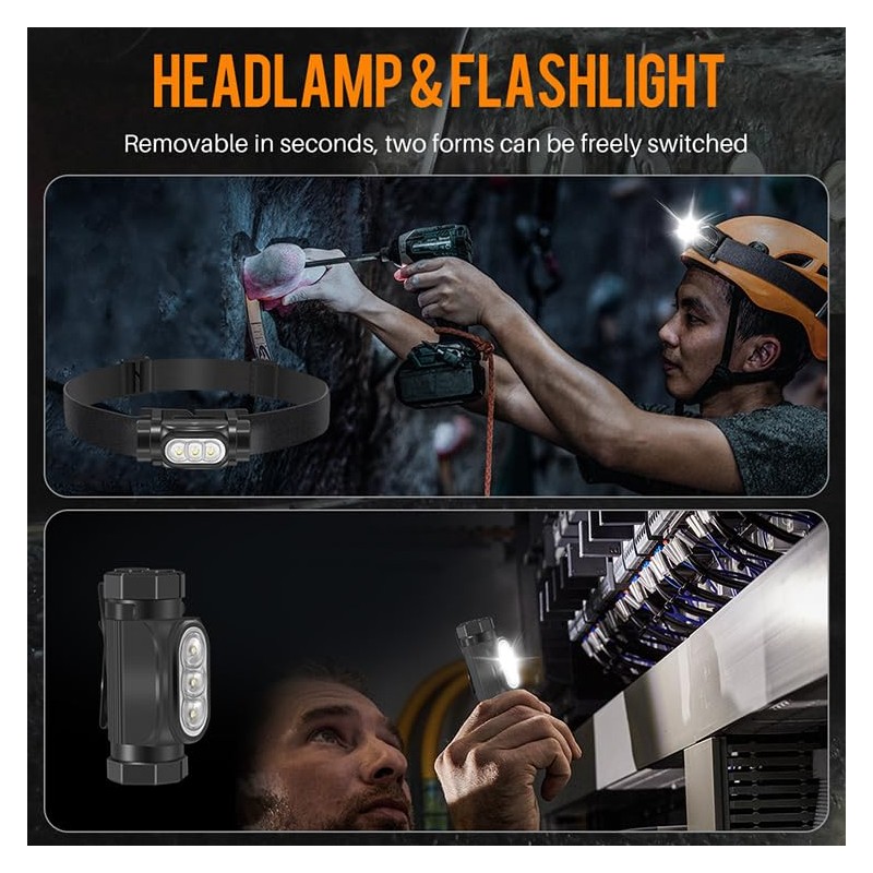 Vortex HP130 3 LED EDC Adjustable Headlamp Magnetic End Dimmable