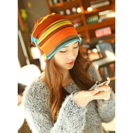 Rubitas Colorful Knit Hat, Watch Cap, Blade, Beanie, Hat, Neck Warmer, Orange series