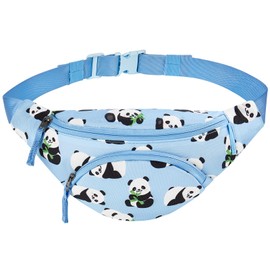 Choco Mocha Kids Fanny Pack for Girls, Toddler Belt Bag 2-4 4-6 Kid Waist Bag Outer for Little Girls age 6-9 8-12 Small Hip Pack (Blue Panda)