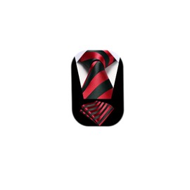 HISDERN Mens Tie Striped Ties and Handkerchief Set Business Formal Woven Pocket Square Wedding College Stripe Necktie, A-red Black, One Size