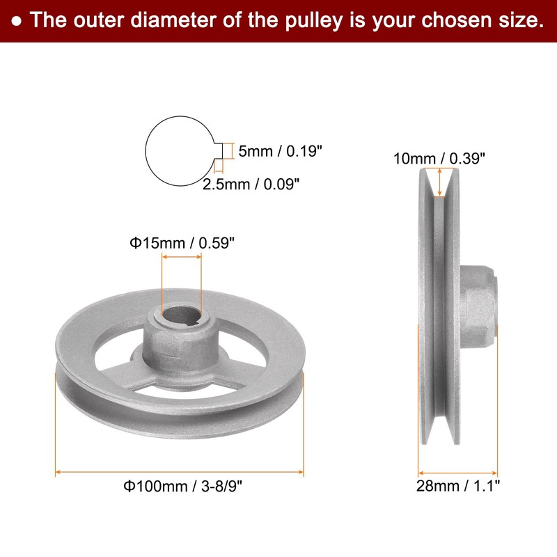 sourcing map Industrial Sewing Machine Clutch Motor Pulley 15mm Inner