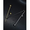 3PCS Classic Ball Head Brass Shirt Collar Bar Tie Pins