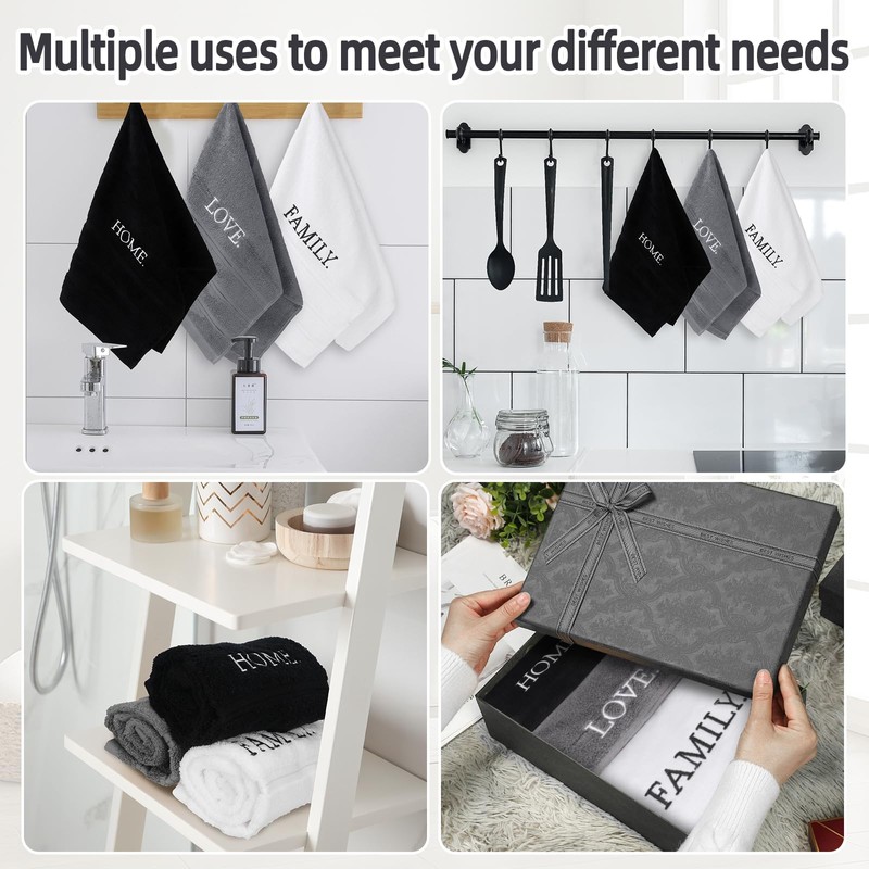 Ddeetodu 3 Pcs Bathroom Towels Decorative Set, Bathroom Decor Towels,