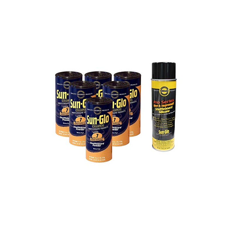 Sun-Glo 6 Cans #7 Shuffle Alley Wax & 1 Can