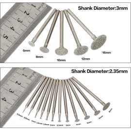HOMEIDOL Stone Carving Set Diamond Burr Bits Compatible With Dremel 17pcs Polishing Kits