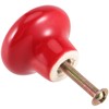 JAPCHET 35 Pack Red Ceramic Cabinet Knobs, Single Hole Ceramic