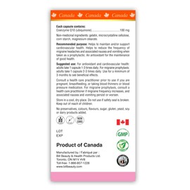 Bill Natural Sources BILL Natural Sources? CoQ10 100mg 300 Capsules Made in Canada
