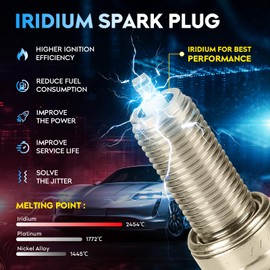 Ignition Coil Pack + Iridium Spark Plugs w/Ignition Wire for 1996-2002 Toyota 4Runner, 1995-1998 T100, 1995-2004 Tacoma, 2000-2004 Tundra, 3.4L V6, ‎C1041 E589 5c1308 E679 52-1519 Ic223