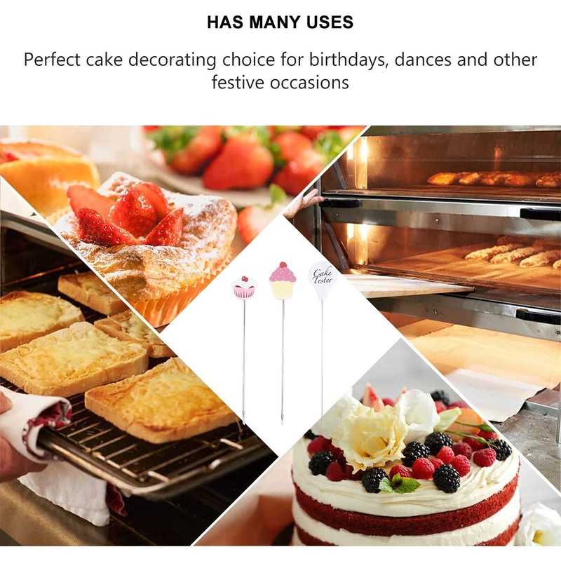 Cake Tester,3 PCS Stainless Steel Cake Skewers Cake Testing Needles