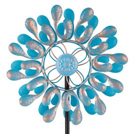 Sunnylight Metal Wind Spinner,Outdoor Wind Spinners & Sculptures for Yard and Garden Art Decor,Garden Windmill for Patio,Lawn